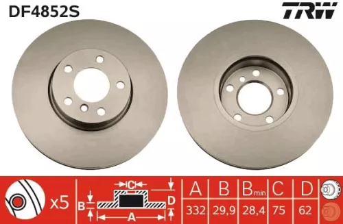 TRW Brake Disc (DF4852S)