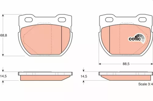 TRW Brake Pad Set, disc brake (GDB1209)