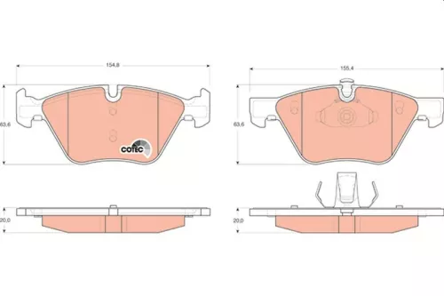 TRW Brake Pad Set, disc brake (GDB1559)