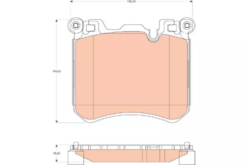 TRW Brake Pad Set, disc brake (GDB1826)