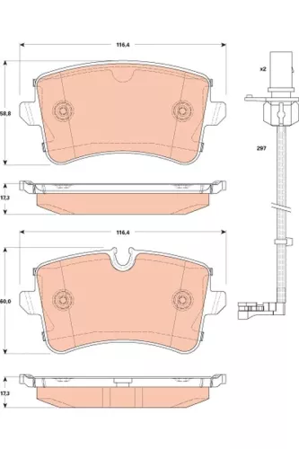 TRW Brake Pad Set, disc brake (GDB1866)