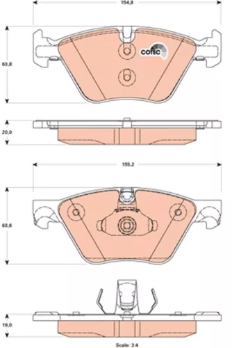 1x Brake Pad Set, disc brake