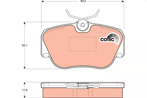 TRW Brake Pad Set, disc brake (GDB817)