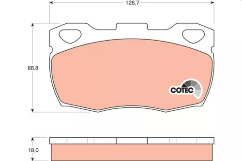 TRW Brake Pad Set, disc brake (GDB395)