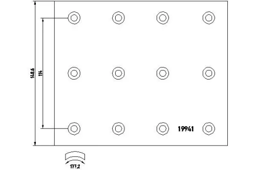 TEXTAR Brake Lining Kit, drum brake (1994102)