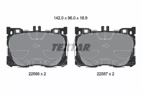 TEXTAR Brake Pad Set, disc brake (2258601)