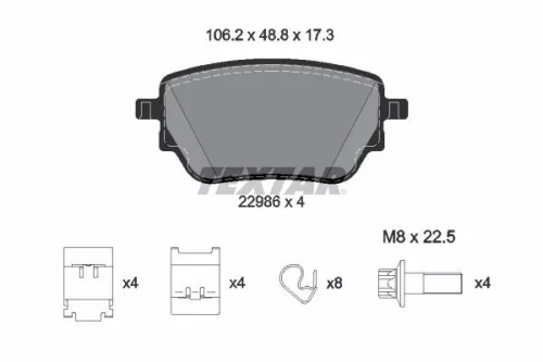 TEXTAR Brake Pad Set, disc brake (2298601)