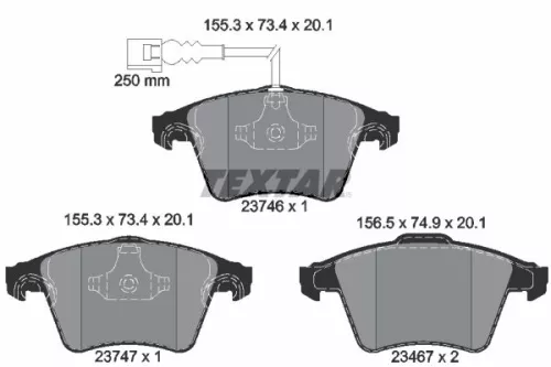 TEXTAR Brake Pad Set, disc brake (2374602)