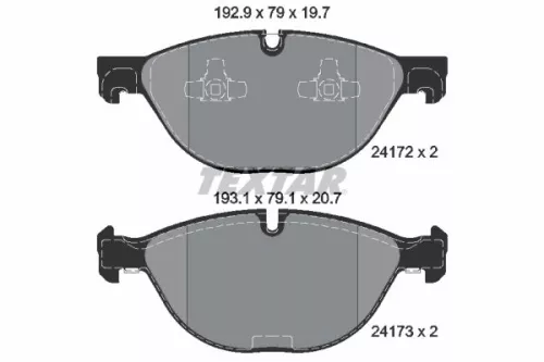 TEXTAR Brake Pad Set, disc brake (2417201)