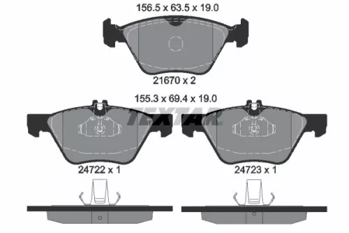 TEXTAR Brake Pad Set, disc brake (2472201)