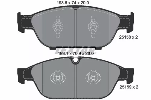 TEXTAR Brake Pad Set, disc brake (2515802)