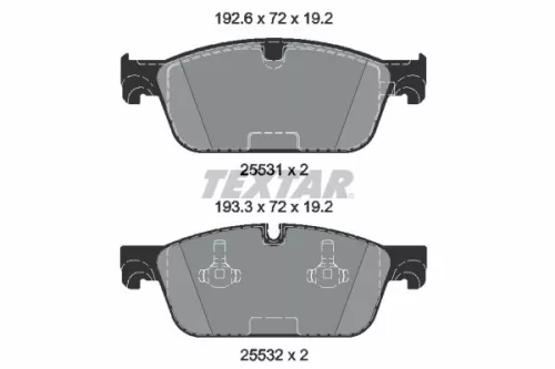 TEXTAR Brake Pad Set, disc brake (2553101)