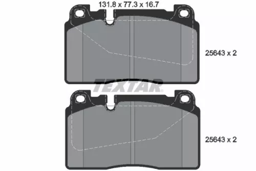 TEXTAR Brake Pad Set, disc brake (2564301)