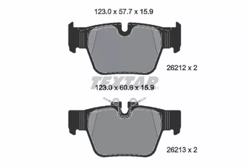 TEXTAR Brake Pad Set, disc brake (2621201)