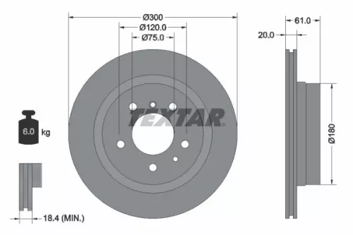 TEXTAR Brake Disc (92071300)