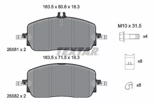 TEXTAR Brake Pad Set, disc brake (2658101)