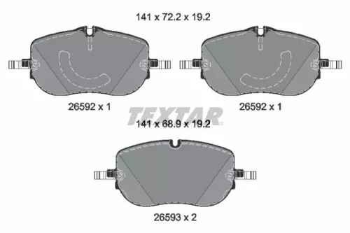 TEXTAR Brake Pad Set, disc brake (2659201)