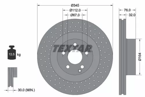 TEXTAR Brake Disc (92108800)