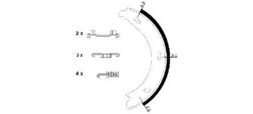 TEXTAR Brake Shoe Set, parking brake (91054600)