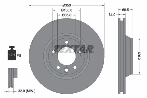 TEXTAR Brake Disc (92121805)