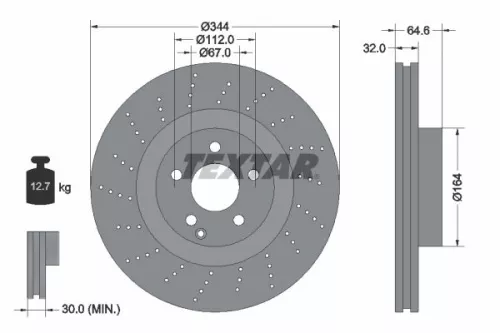 TEXTAR Brake Disc (92224605)