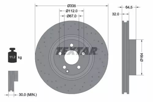 TEXTAR Brake Disc (92171905)