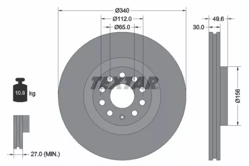 TEXTAR Brake Disc (92229805)