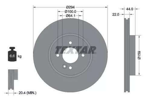 TEXTAR Brake Disc (92183505)