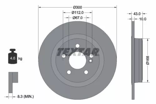TEXTAR Brake Disc (92277503)