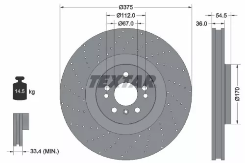 TEXTAR Brake Disc (92279805)