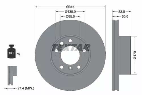 TEXTAR Brake Disc (92304905)