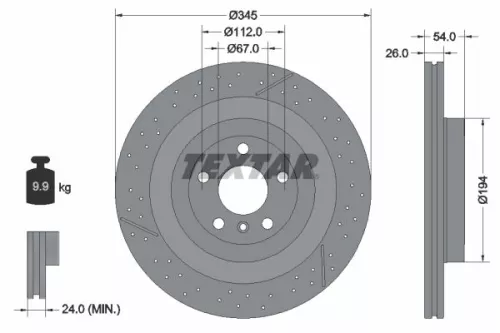 TEXTAR Brake Disc (92307905)