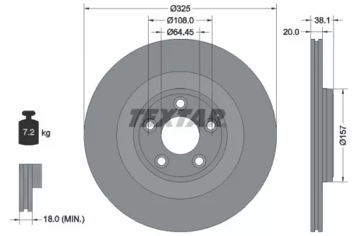 TEXTAR Brake Disc (92319905)