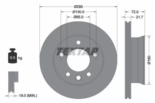 TEXTAR Brake Disc (93127800)