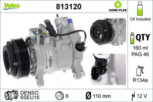 VALEO Compressor, air conditioning (813120)