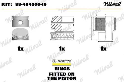 NÜRAL Repair Kit, piston/cylinder liner (88-404500-10)