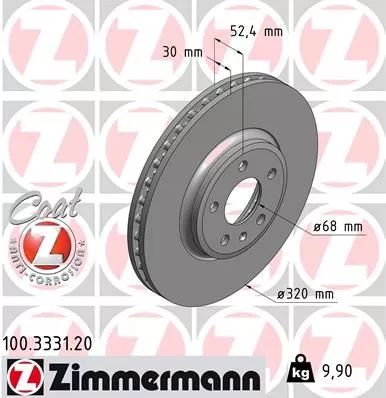 ZIMMERMANN Brake Disc (100.3331.20)