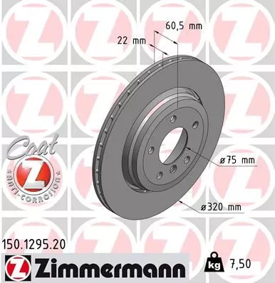 ZIMMERMANN Brake Disc (150.1295.20)