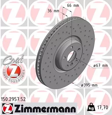 ZIMMERMANN Brake Disc (150.2957.52)