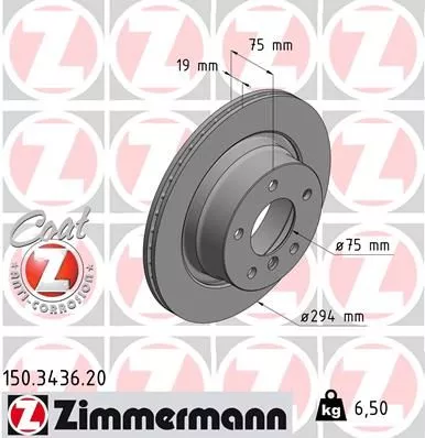 ZIMMERMANN Brake Disc (150.3436.20)