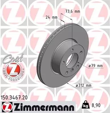 ZIMMERMANN Brake Disc (150.3467.20)