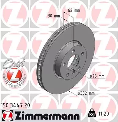 ZIMMERMANN Brake Disc (150.3447.20)
