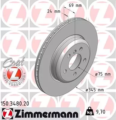 ZIMMERMANN Brake Disc (150.3480.20)