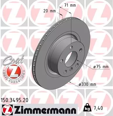 ZIMMERMANN Brake Disc (150.3495.20)