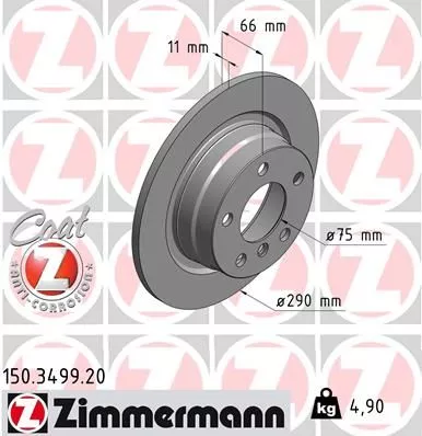 ZIMMERMANN Brake Disc (150.3499.20)