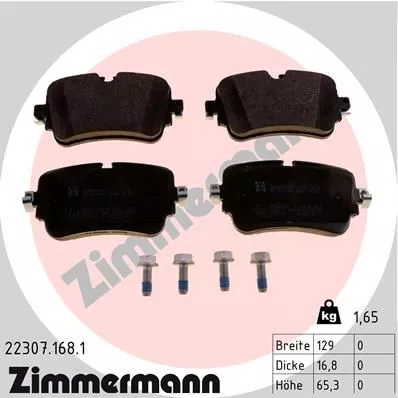 ZIMMERMANN Brake Pad Set, disc brake (22307.168.1)