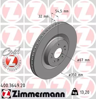 ZIMMERMANN Brake Disc (400.3649.20)