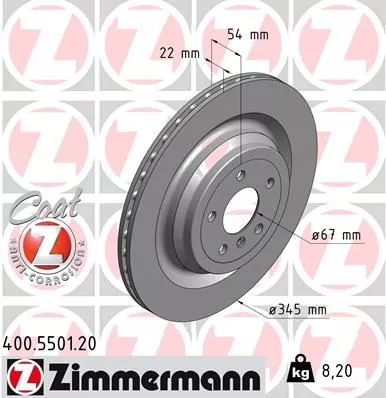 ZIMMERMANN Brake Disc (400.5501.20)