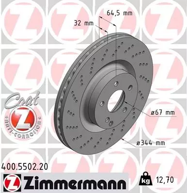 ZIMMERMANN Brake Disc (400.5502.20)