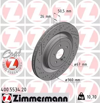 ZIMMERMANN Brake Disc (400.5534.20)